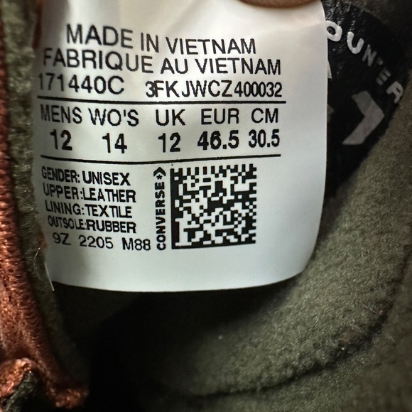 Converse CTAS Winter Hi Brown Waterproof Men's 12 - Picture 5 of 8